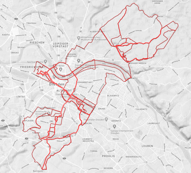 Bewegungsradius unserer Lauftreffs